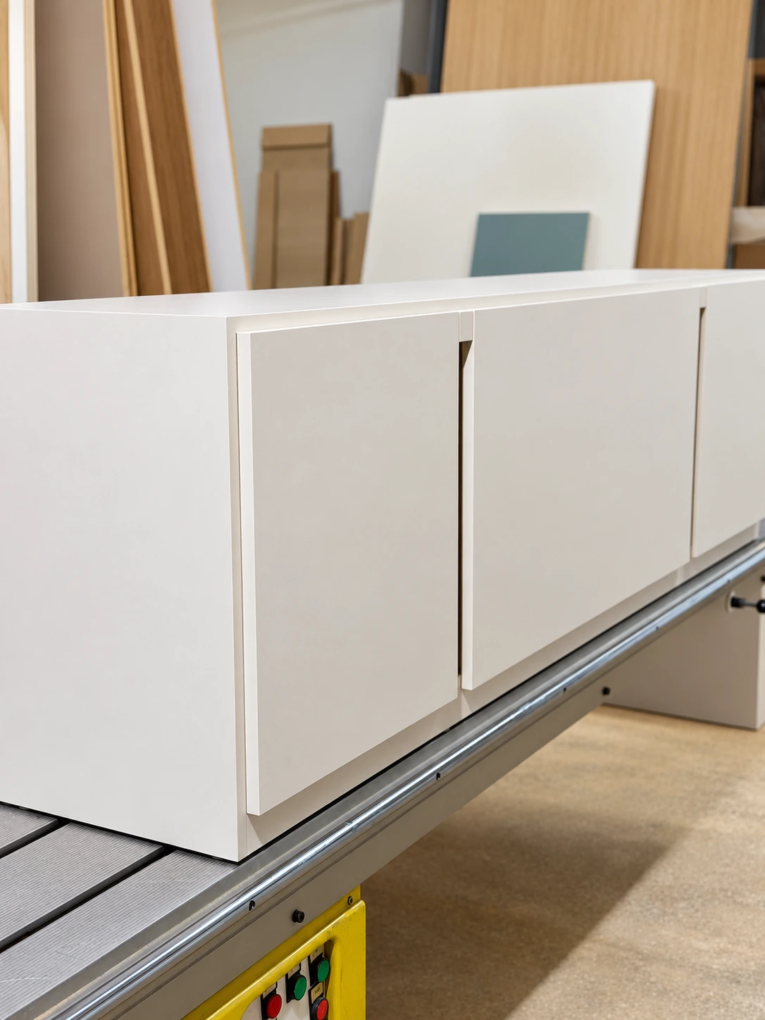 Cabinet and surface detail · Retouched project image