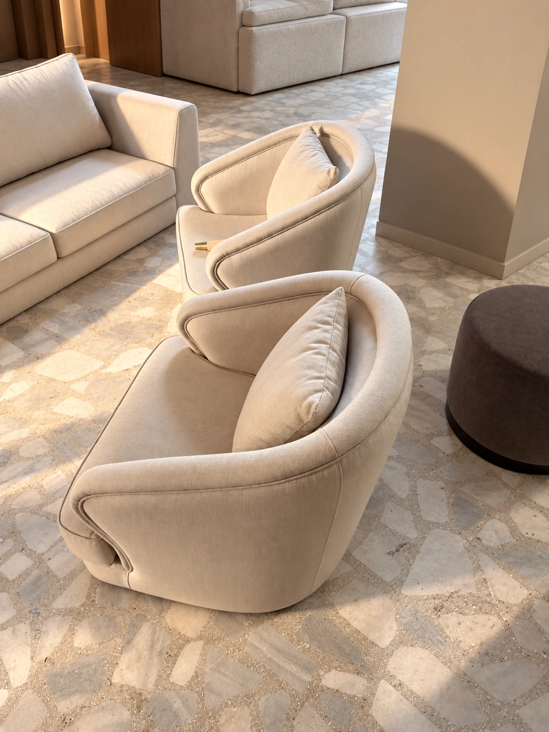 Upholstered chair pair · Retouched project image