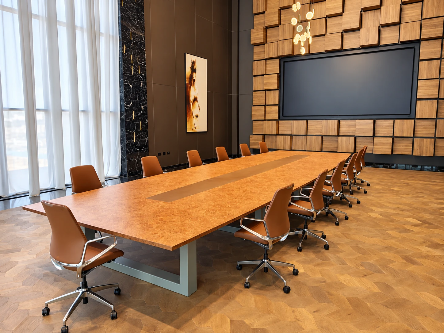 Conference table and seating · Retouched project image