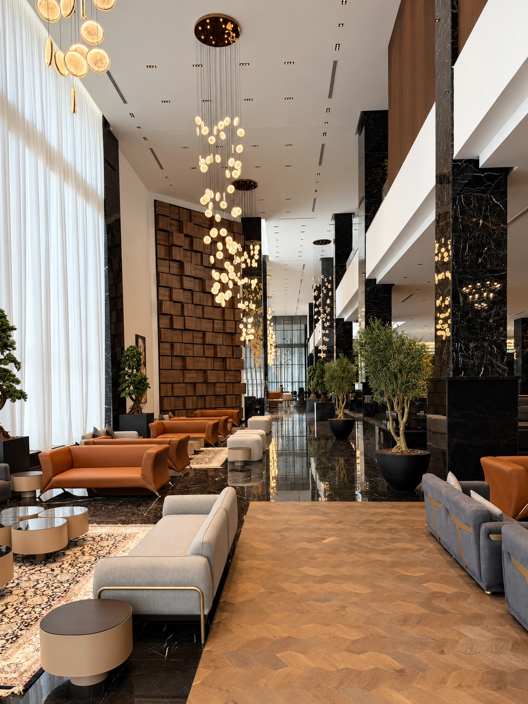 The interior, in perspective · Retouched project image