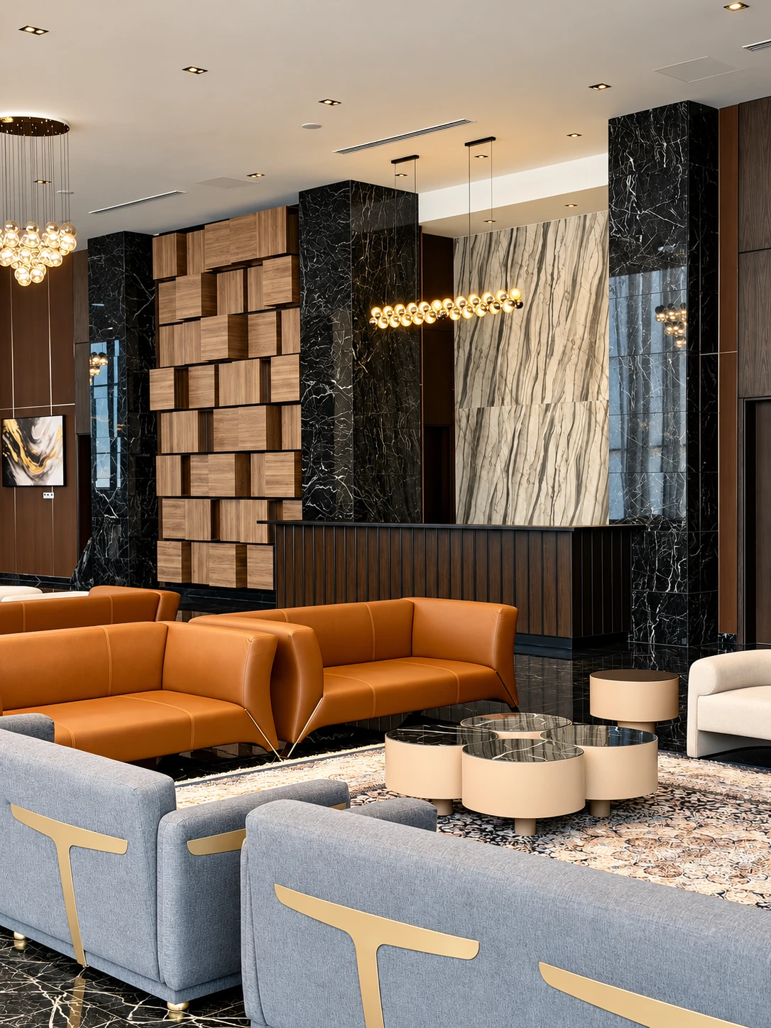 Joinery, stone and seating · Retouched project image
