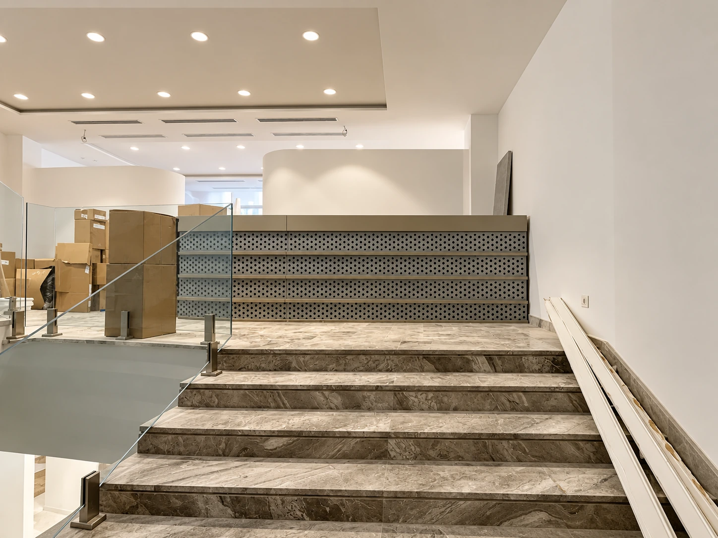 Reception installation in progress · Retouched project image