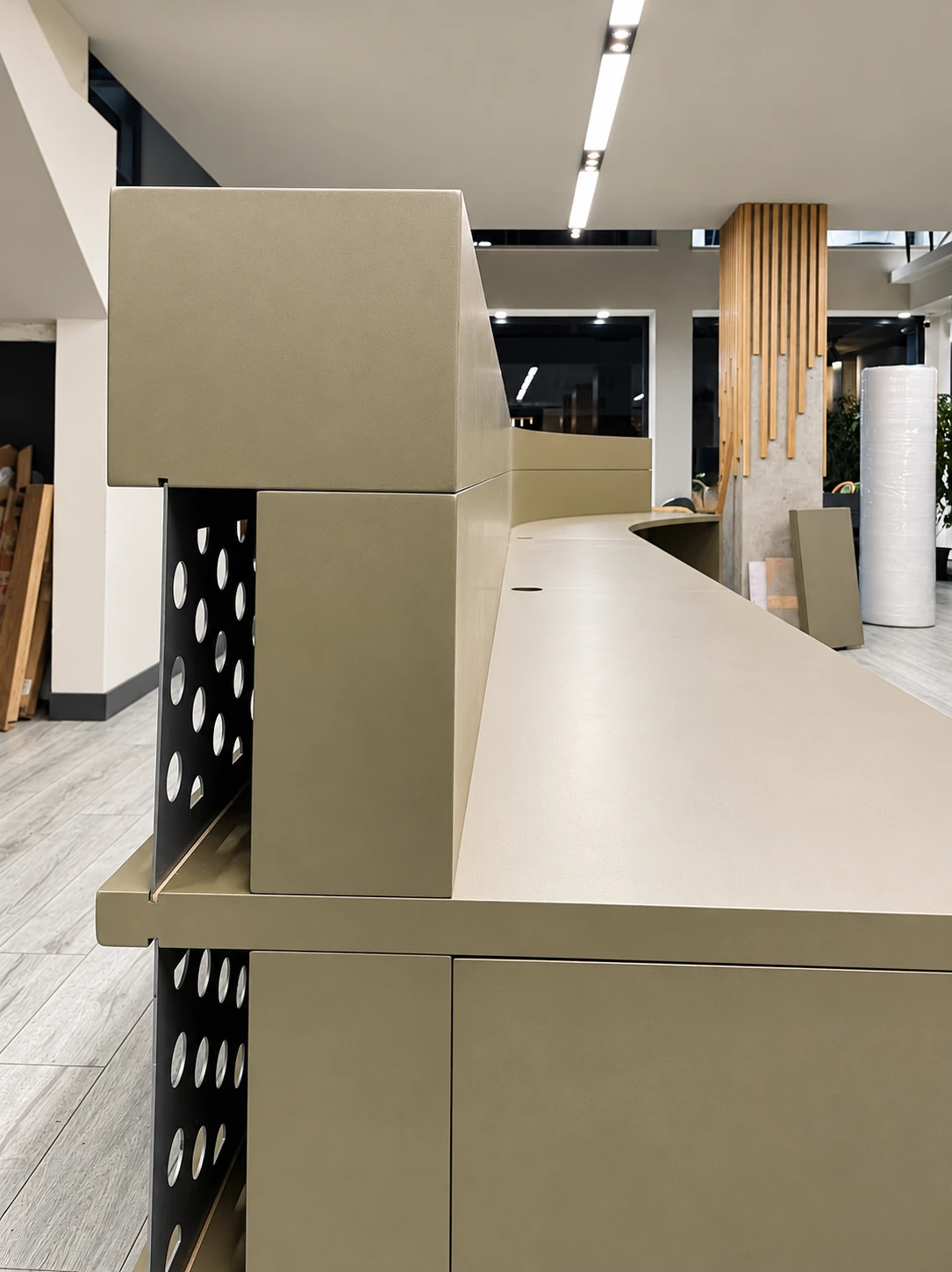 Storage and counter assembly · Retouched project image