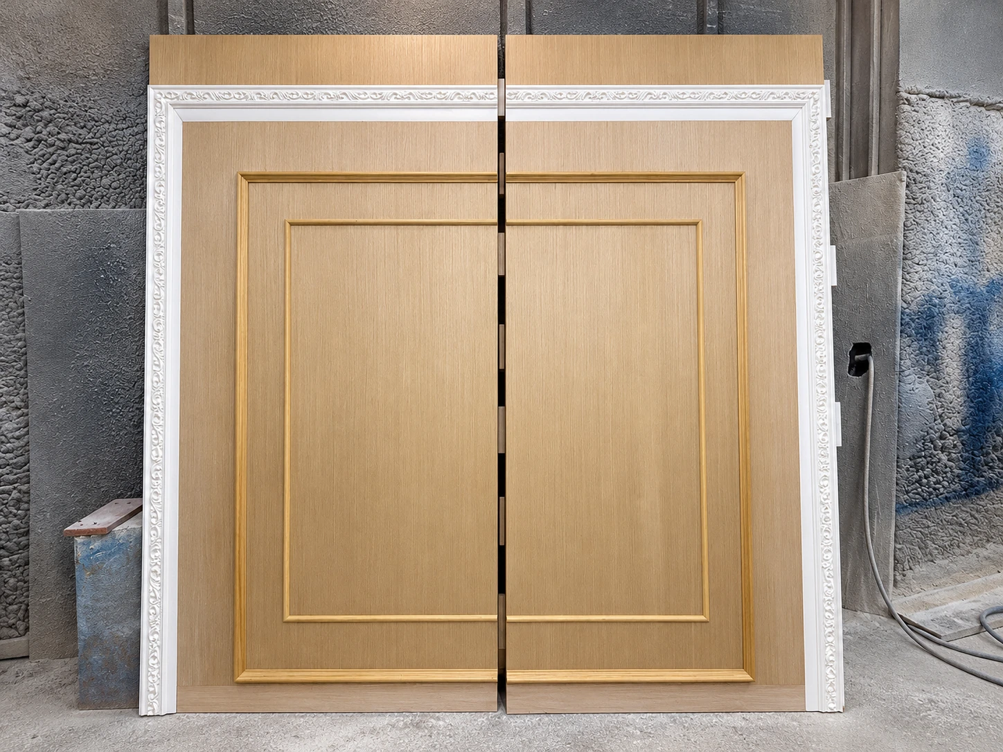 Door panel in production · Retouched project image