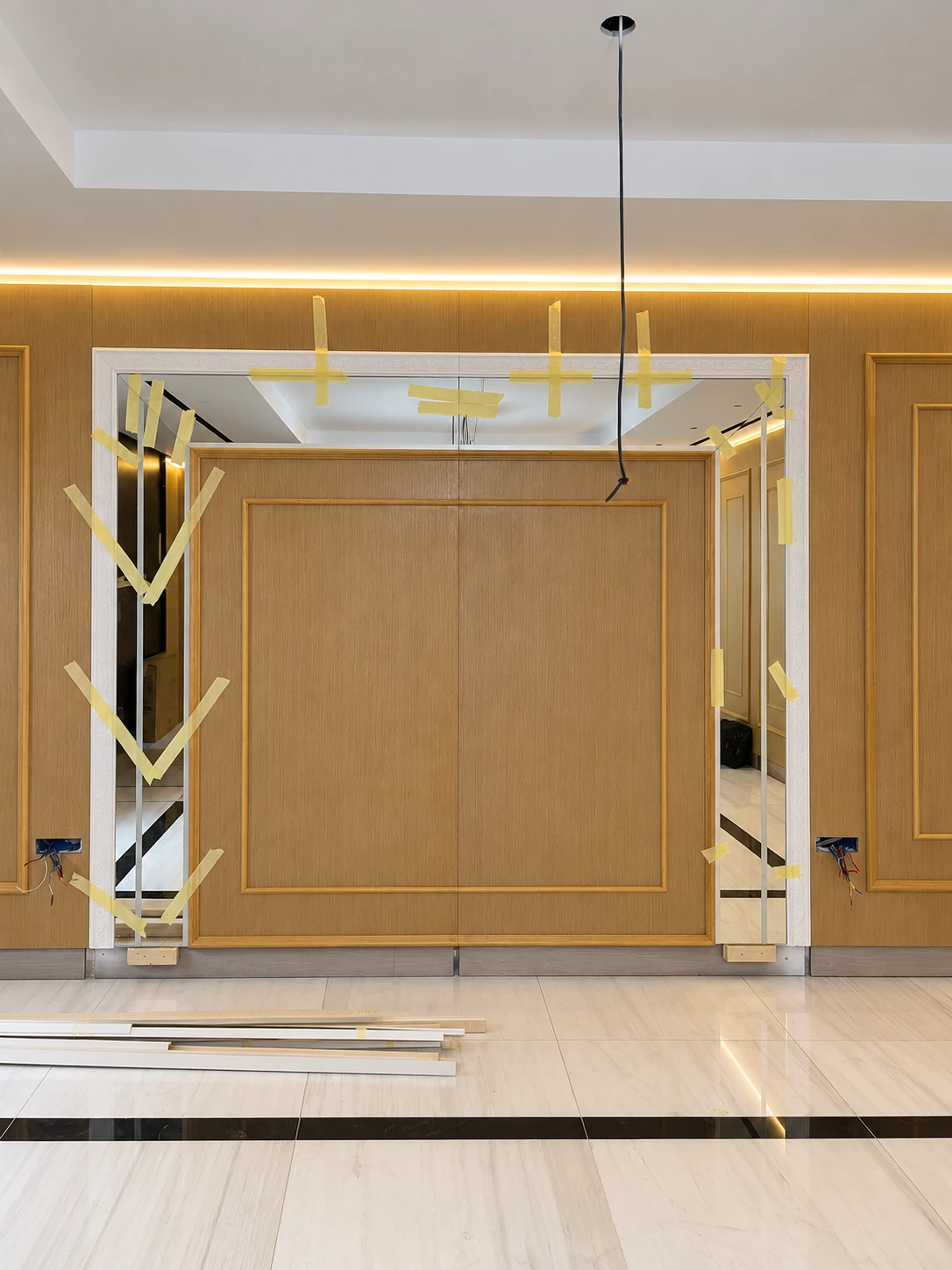 Doorway joinery installation · Retouched project image