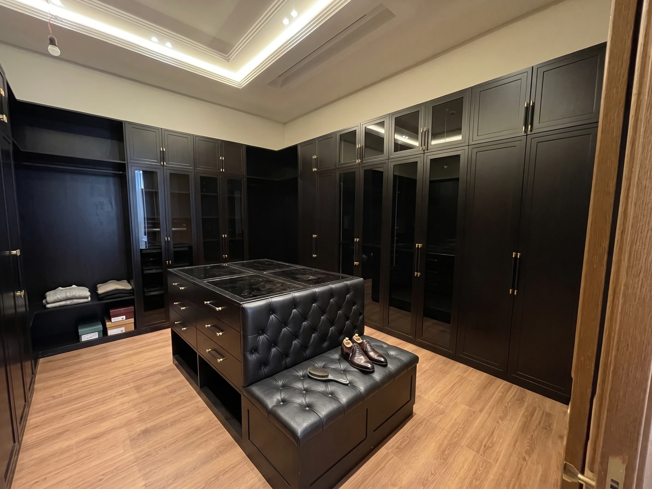 Dressing room and island · Edited archive image