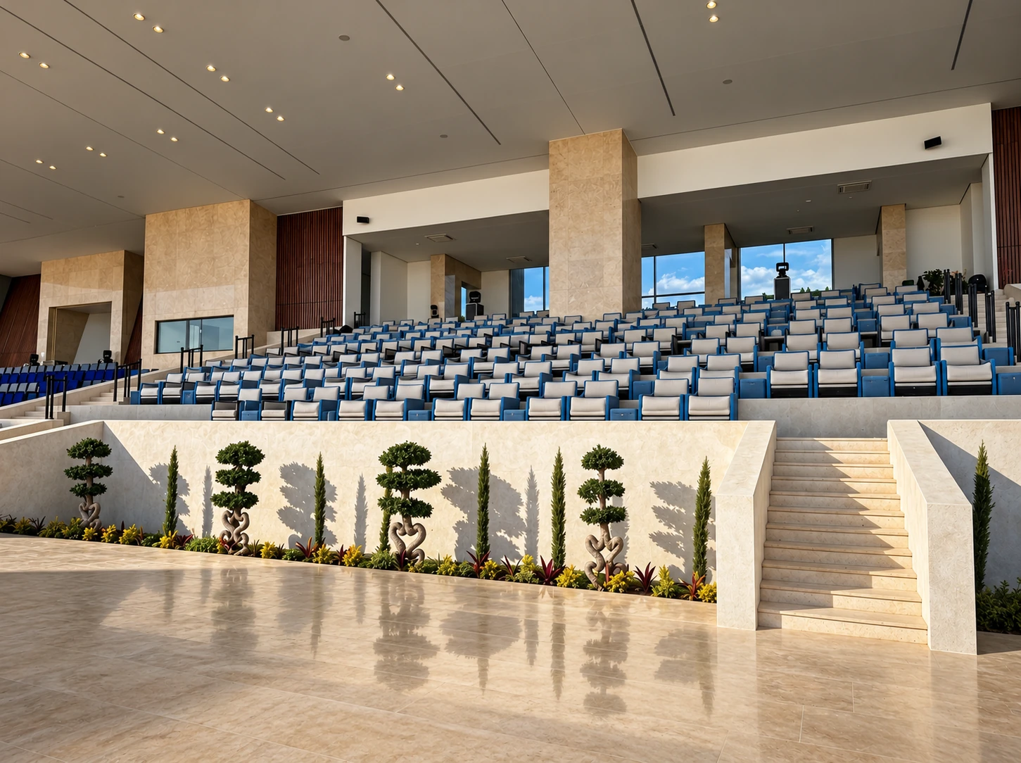 Auditorium seating · Retouched project image