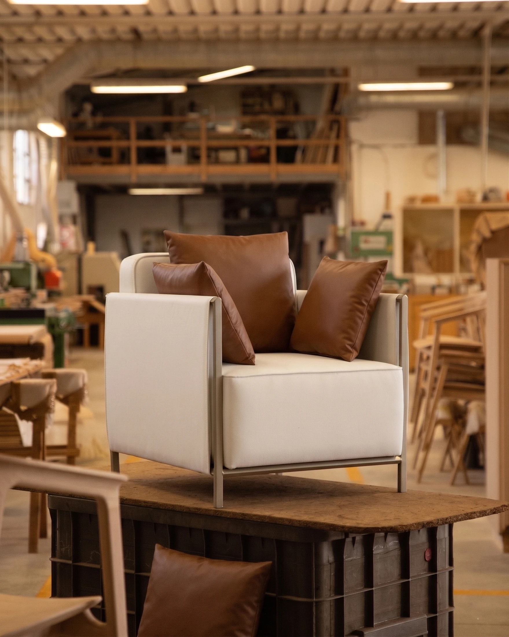 Light upholstered chair · Edited archive image