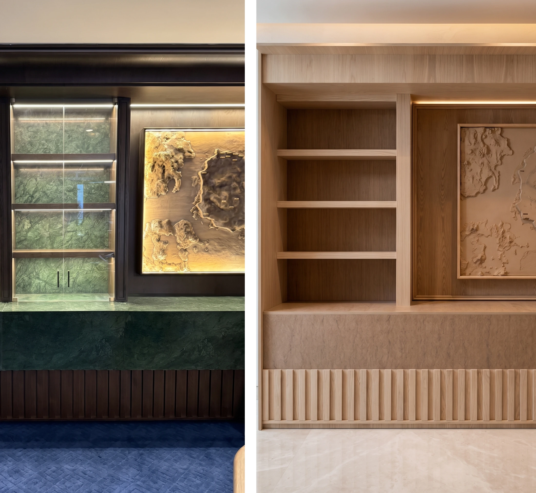 Cabinetry and wall detail · Edited archive image