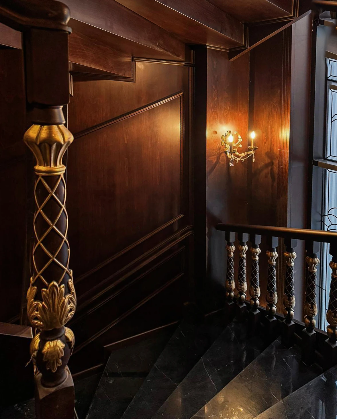 Timber staircase · Edited archive image