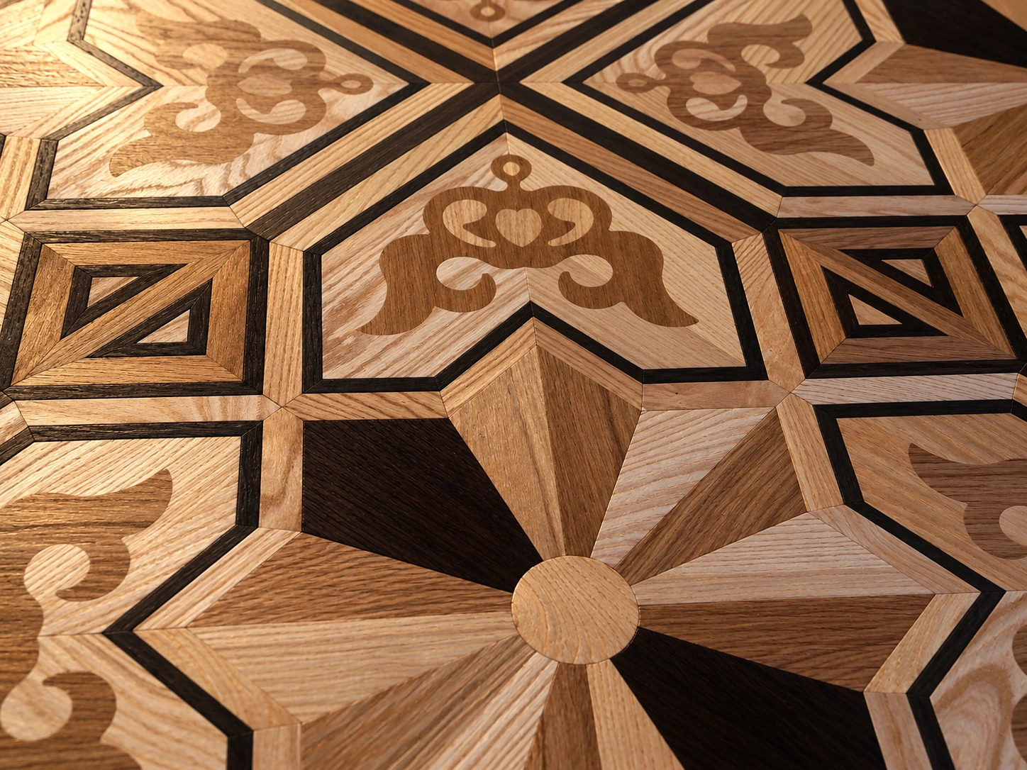 Marquetry / rhythm and grain · Editorial material study