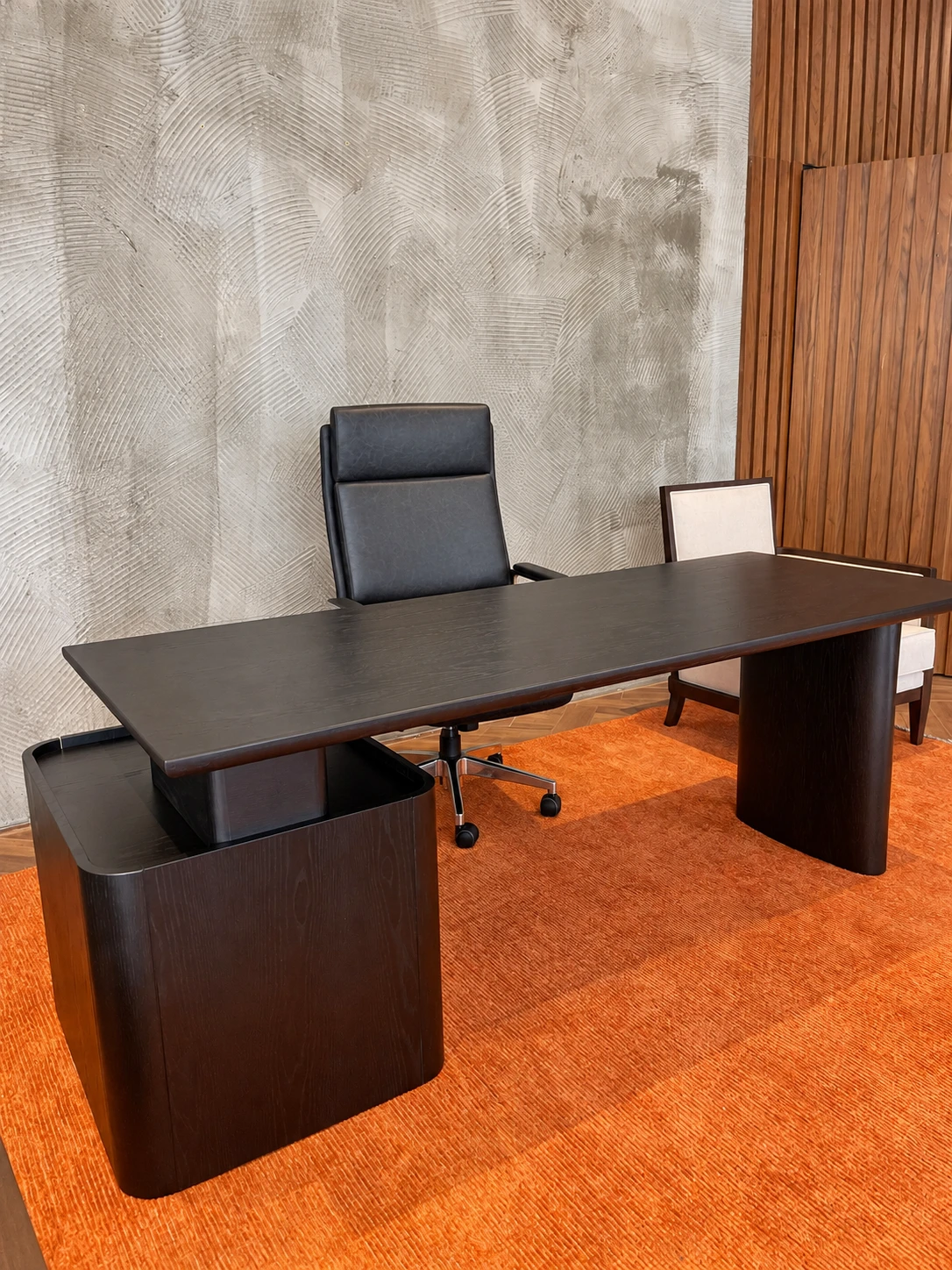 Custom office desk — retouched project photograph